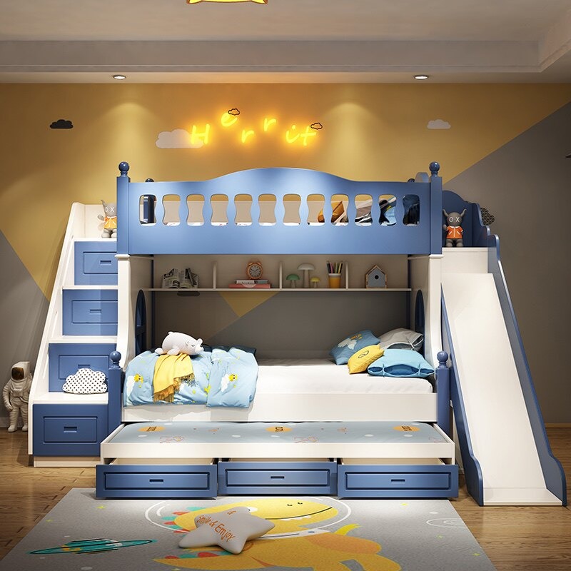 子供用ベッド アップ＆ダウンベッド 男の子用 高低ベッド 小 - Bunk Bed With Stairs And Slide のレビューと価格