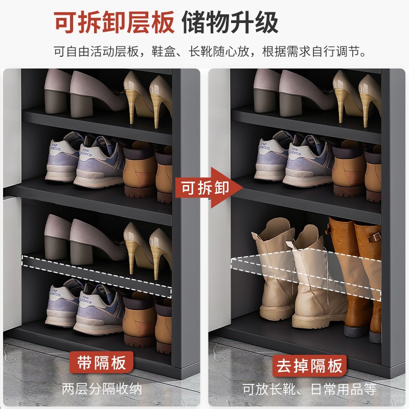 シンプルで多層構造の防塵シューズラック。家庭用やエレベーター - Shoe Rack Cabinet Narrow Entryway のレビューと価格