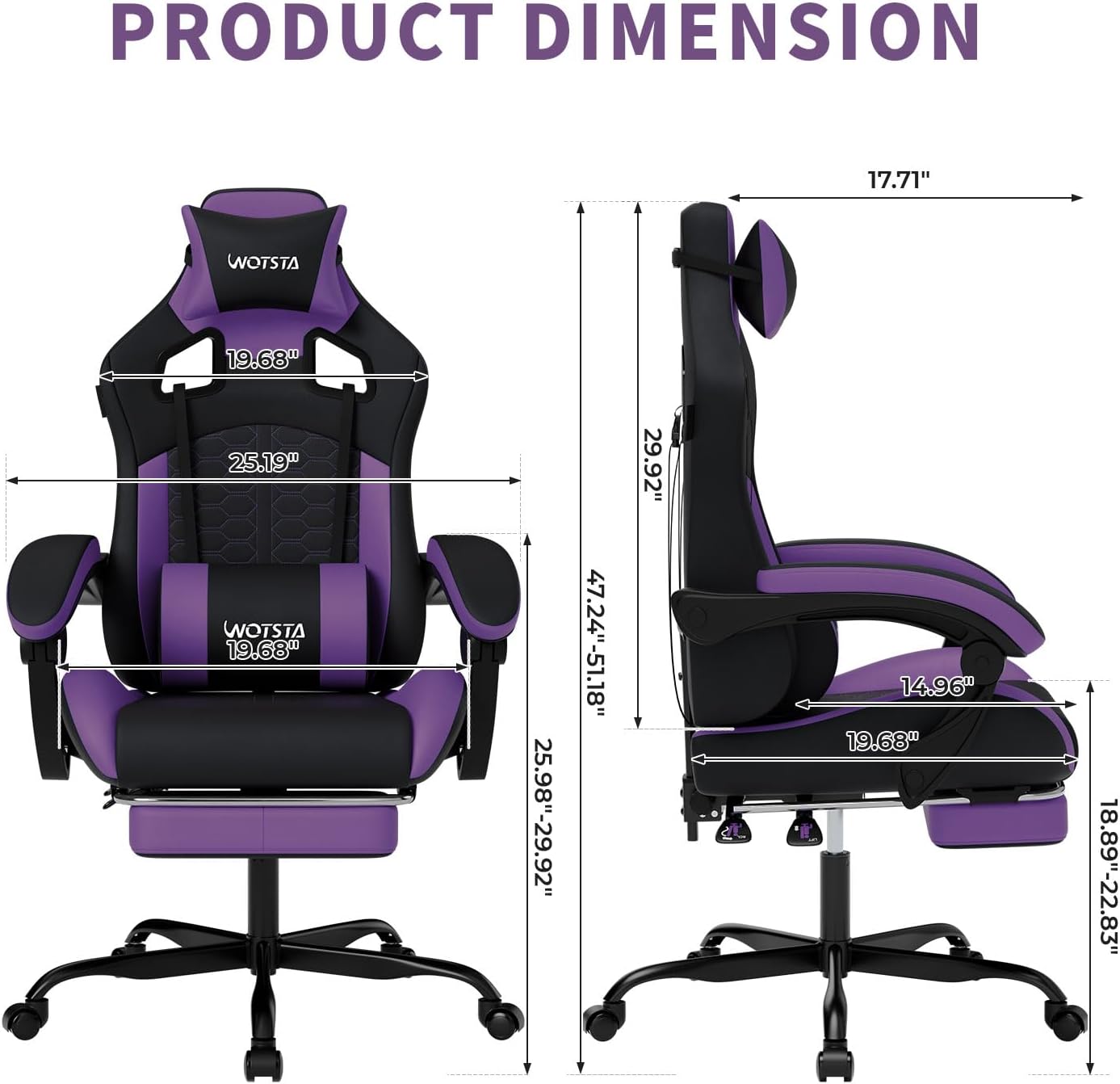 マッサージ機能付きゲーミングチェア。人間工学に基づいた設計で - Sofas のレビューと価格